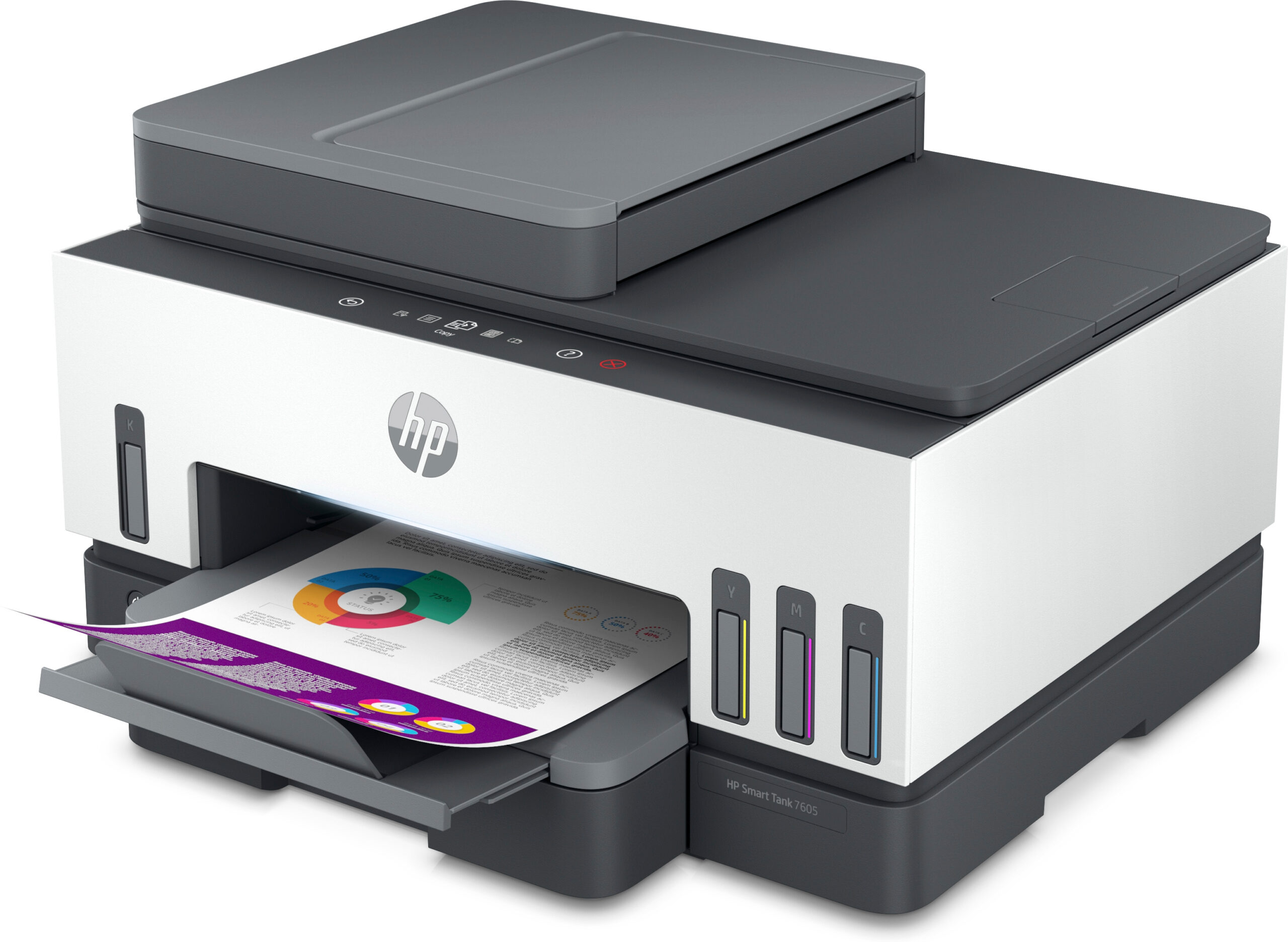HP Smart Tank 7605 Draadloos All-in-One Kleur Printer, Dubbelzijdig printen; Kopieerapparaat, Scanner - Afbeelding 3