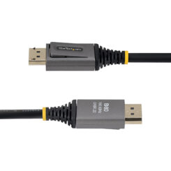 StarTech.com 1,5m DisplayPort 2.1 Kabel, VESA Gecertificeerde DP80 DisplayPort Kabel, Ongecomprimeerde 10K/8K 60Hz, 16K 60Hz/8K 240Hz met DSC 1.2a, DP 2.1 Kabel - Afbeelding 5