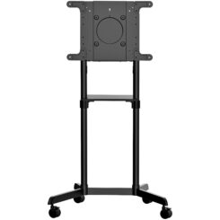 StarTech.com Verrijdbare TV Standaard - Mobiele TV Vloerstandaard voor 37-70" VESA Scherm (70kg) - TV Trolley met Schap en Opbergvak - Roteren/Kantelen - Universele TV Mount op Wielen - Afbeelding 2