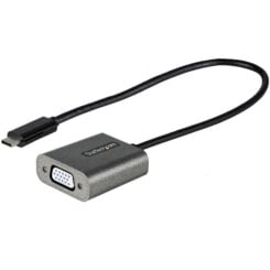 StarTech.com USB C naar VGA Adapter - 1080p USB Type-C naar VGA Adapter Dongle - USB-C (DP Alt Mode) naar VGA Monitor/Scherm Video Converter - Thunderbolt 3 Compatibel - 30cm lange aangesloten hostkabel - Verbeterde versie van CDP2VGA