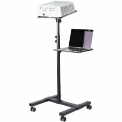StarTech.com Beamertafel - Stevige Verrijdbare Laptop en Projectietafel (2x 10kg/schap) - Presentatiewagen/Computer Trolley/AV Projector Stand - In Hoogte Verstelbaar / Zwenkwielen met Rem - Afbeelding 4