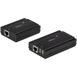 StarTech.com 4-Port USB 2.0 Extender Hub over Single CAT5e/CAT6 Ethernet Kabel (RJ45) - 100m - USB Extender Hub Adapter Kit - Metalen Behuizing - Extern Gevoed - 480 Mbps