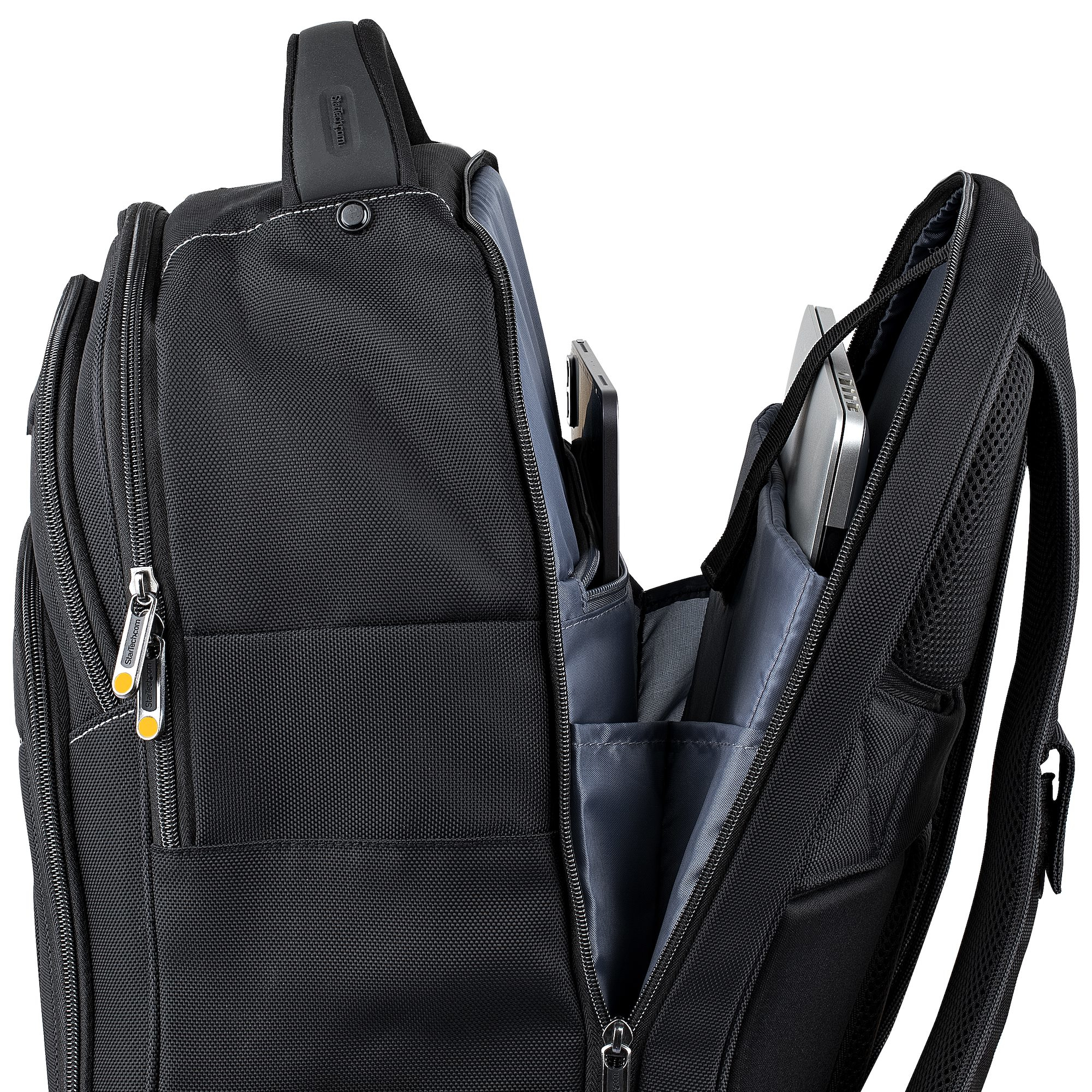 StarTech.com 17.3" Laptop Rugzak met Verwijderbare Opbergtas voor Accessoires, Professionele IT Tech Backpack, Werk/Reizen/Pendelen, Ergonomische Computer Tas, Duurzaam Ballistisch Nylon, Notebook/Tablet Vakken - Afbeelding 6
