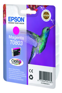 Epson Hummingbird Singlepack Magenta T0803 Claria Photographic Ink - Afbeelding 5