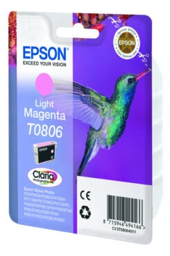 Epson Hummingbird Singlepack Light Magenta T0806 Claria Photographic Ink - Afbeelding 5
