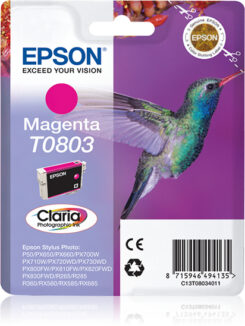 Epson Hummingbird Singlepack Magenta T0803 Claria Photographic Ink - Afbeelding 5
