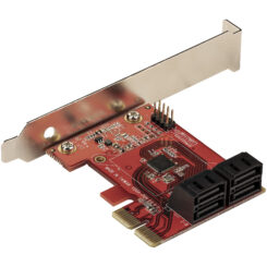 StarTech.com 4 Port SATA PCIe Kaart, PCI Express SATA Uitbreidingskaart, 6Gbps, Low/Full Profile, Stacked SATA Connectors, ASM1164 Non-Raid, PCI Express naar SATA Converter/Adapter - Afbeelding 3
