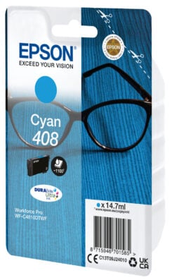 Epson Singlepack Cyan 408 DURABrite Ultra Ink