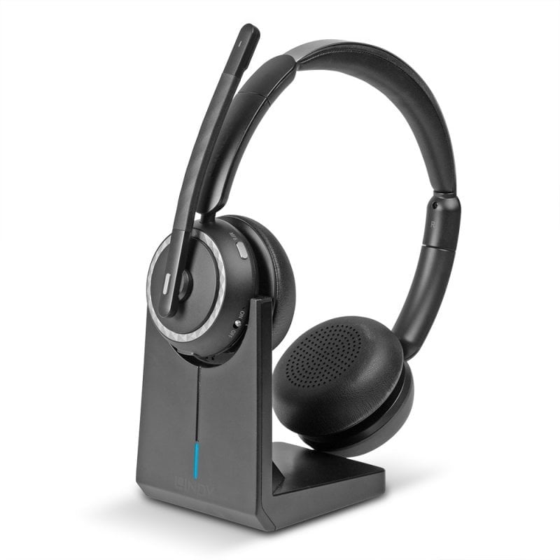 Lindy L118 Headset Draadloos Hoofdband Kantoor/callcenter USB Type-C Bluetooth Oplaadhouder Zwart - Afbeelding 2