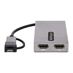 StarTech.com USB naar HDMI Adapter, USB 3.0 naar Dual HDMI Converter, USB A/C naar 2x HDMI Schermen (1x 4K30Hz, 1x 1080p), Geïntegreerde USB-A naar C Dongle, 11cm Kabel, Windows & macOS - Afbeelding 4