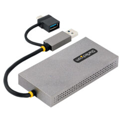 StarTech.com USB naar HDMI Adapter, USB 3.0 naar Dual HDMI Converter, USB A/C naar 2x HDMI Schermen (1x 4K30Hz, 1x 1080p), Geïntegreerde USB-A naar C Dongle, 11cm Kabel, Windows & macOS - Afbeelding 3