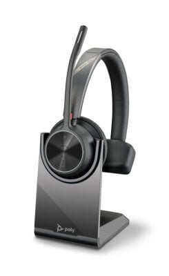 HP Poly Voyager 4310 UC mono headset + BT700 USB-A-adapter + oplaadstandaard