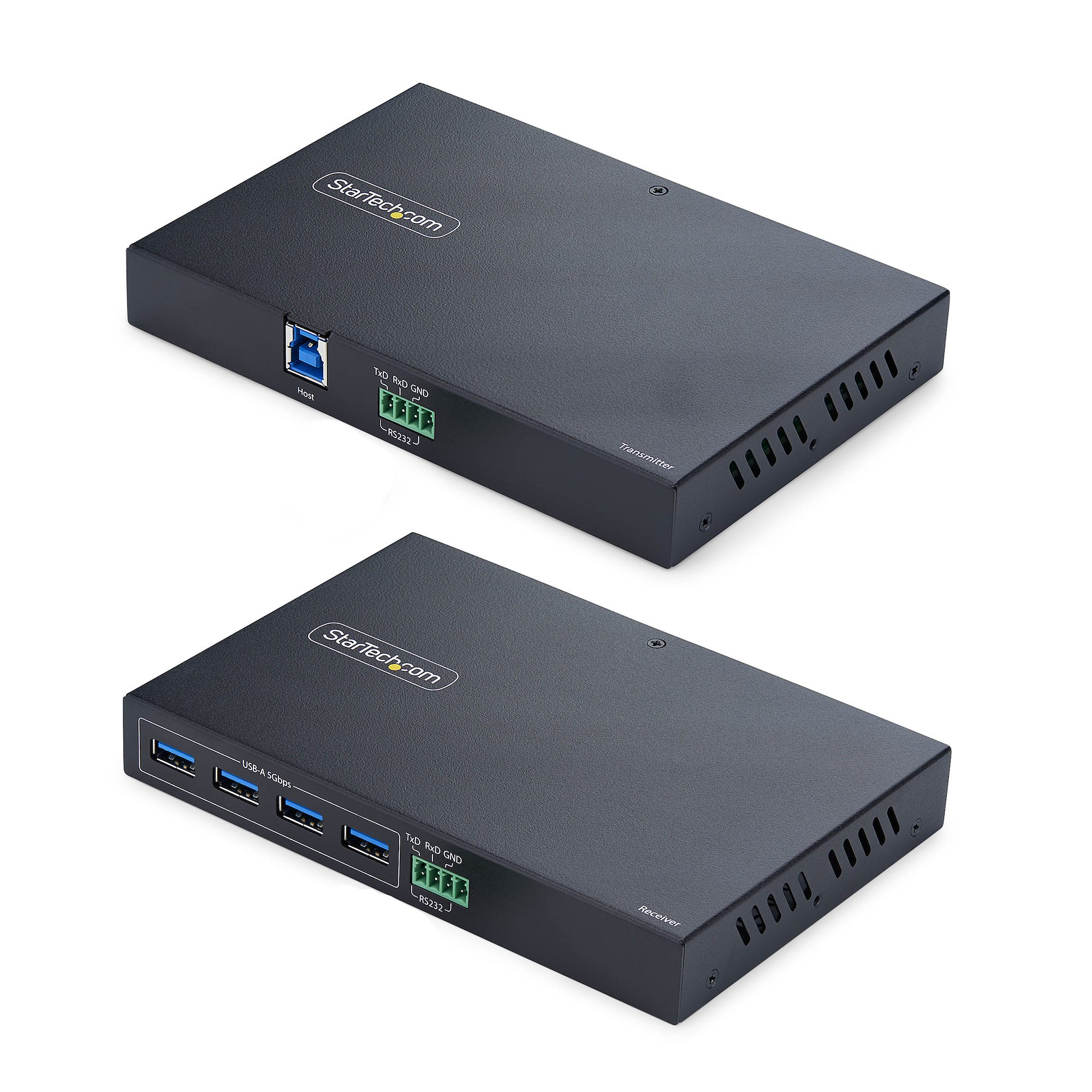 StarTech.com 4-Port USB 3.0 Extender over Ethernet tot 100m via Cat6a / Cat7 / Cat8 RJ45 Kabel, Uitbreiding voor Remote USB Apparatuur, 4x USB-A 5Gbps Hub, TAA