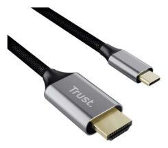 Trust USB-C naar HDMI Kabel 2 m - USB-C naar HDMI kabel – 2 meter – Voor beeldweergave – Zwart/Zilver - Afbeelding 3