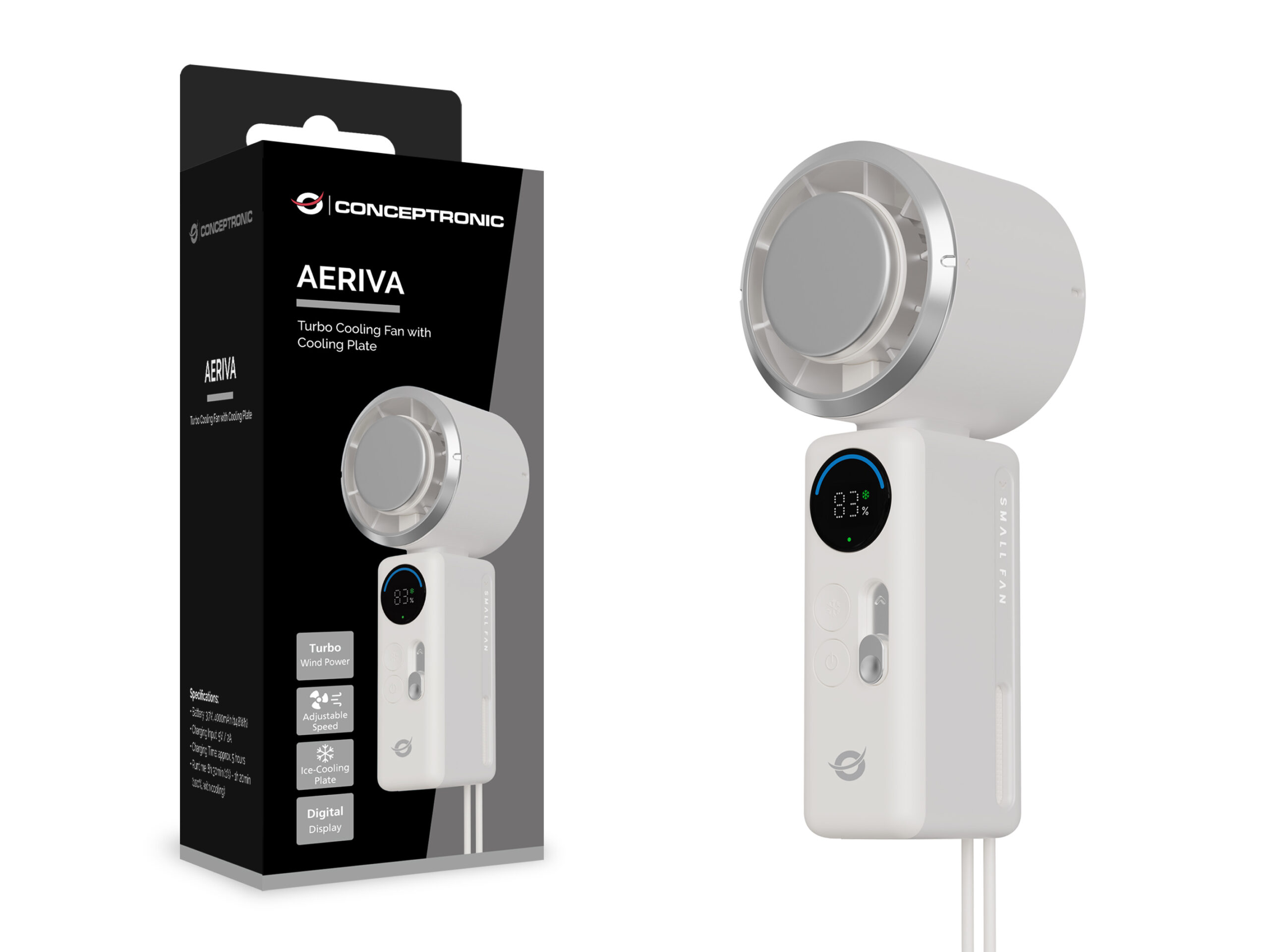Conceptronic AERIVA03C handventilator (met waterspray) Crème - Afbeelding 4