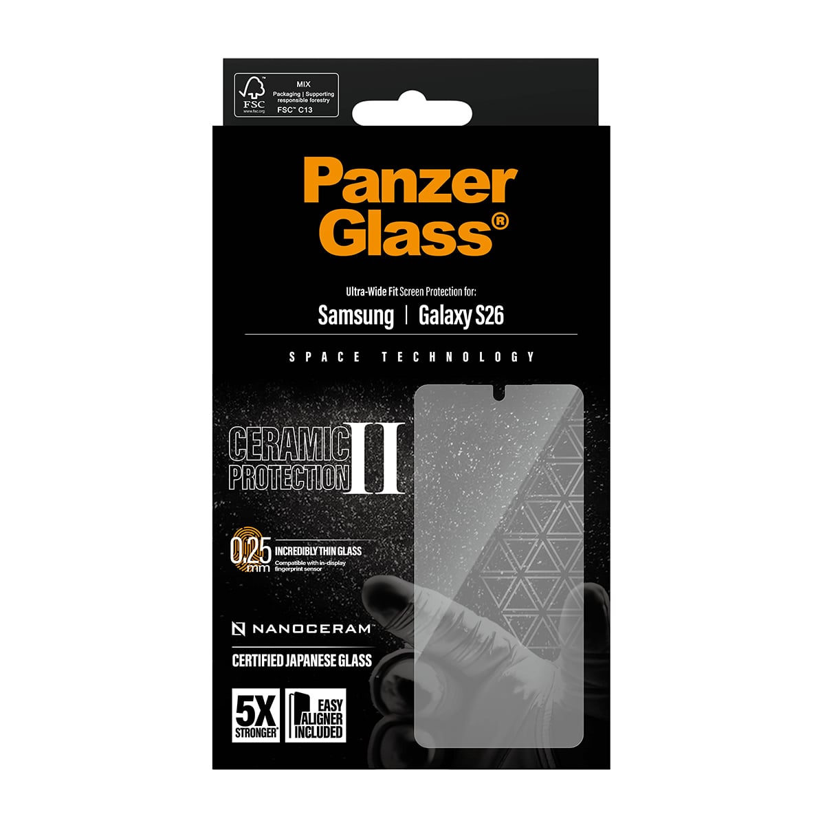 PanzerGlass ® Ceramic Screen Protector Samsung Galaxy S26 | Ultra-Wide Fit w. EasyAligner Doorzichtige schermbeschermer 1 stuk(s) - Afbeelding 4