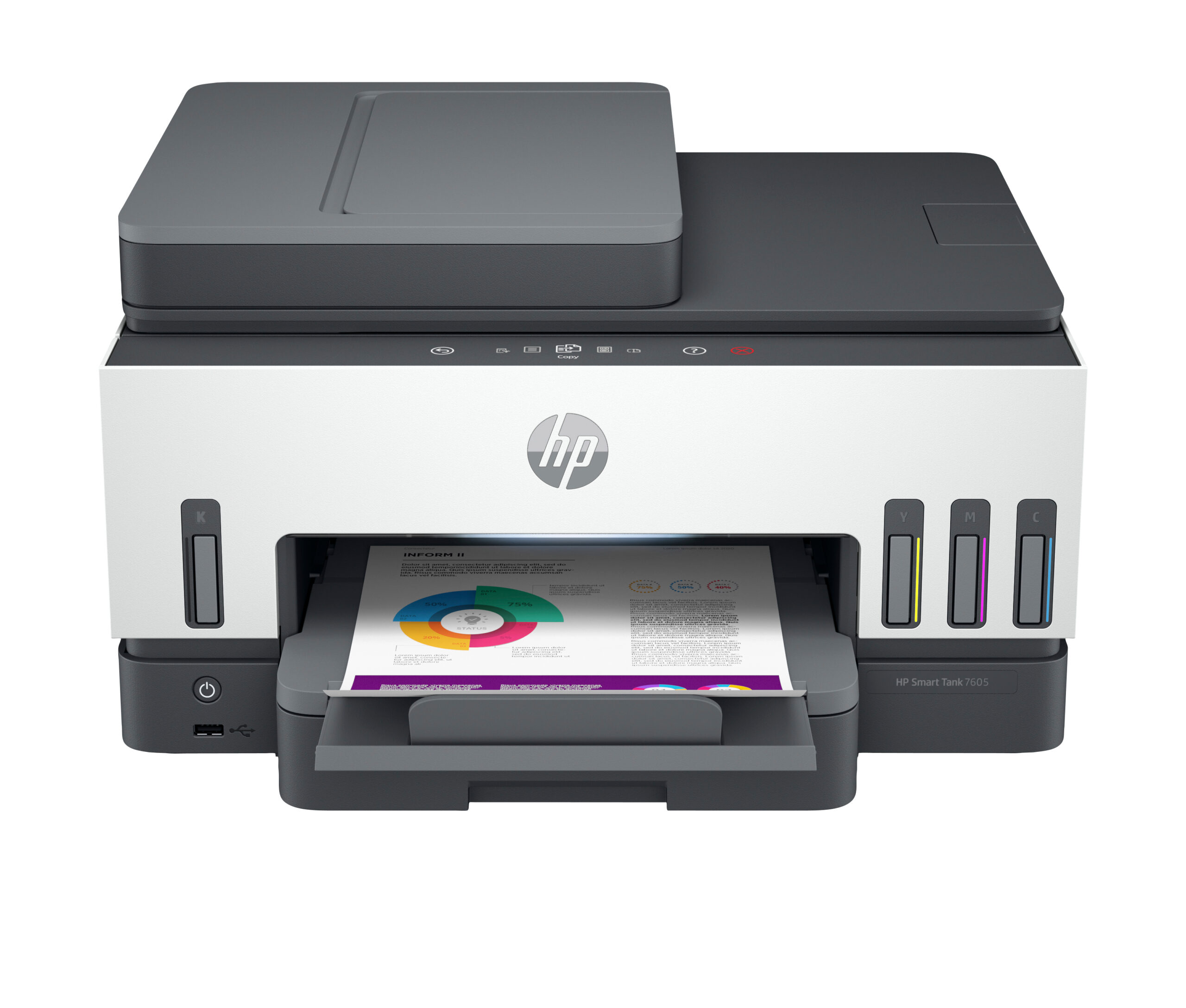 HP Smart Tank 7605 Draadloos All-in-One Kleur Printer, Dubbelzijdig printen; Kopieerapparaat, Scanner - Afbeelding 2