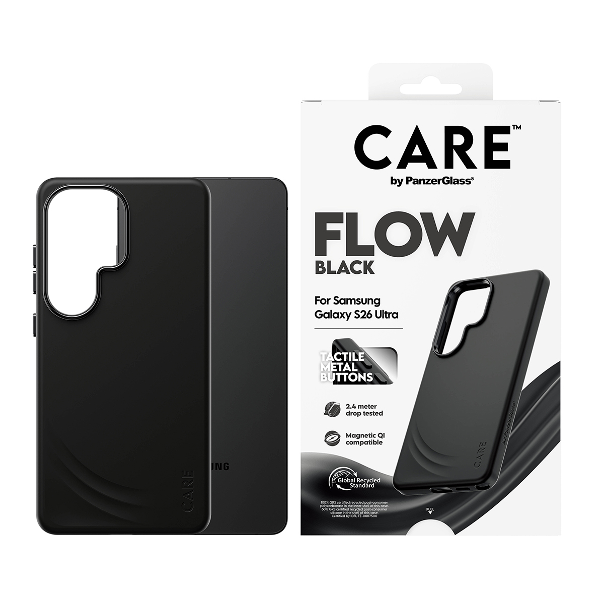 PanzerGlass CARE™ by ® Flow Case Black w. Qi Samsung Galaxy S26 Ultra mobiele telefoon behuizingen Hoes Zwart - Afbeelding 3
