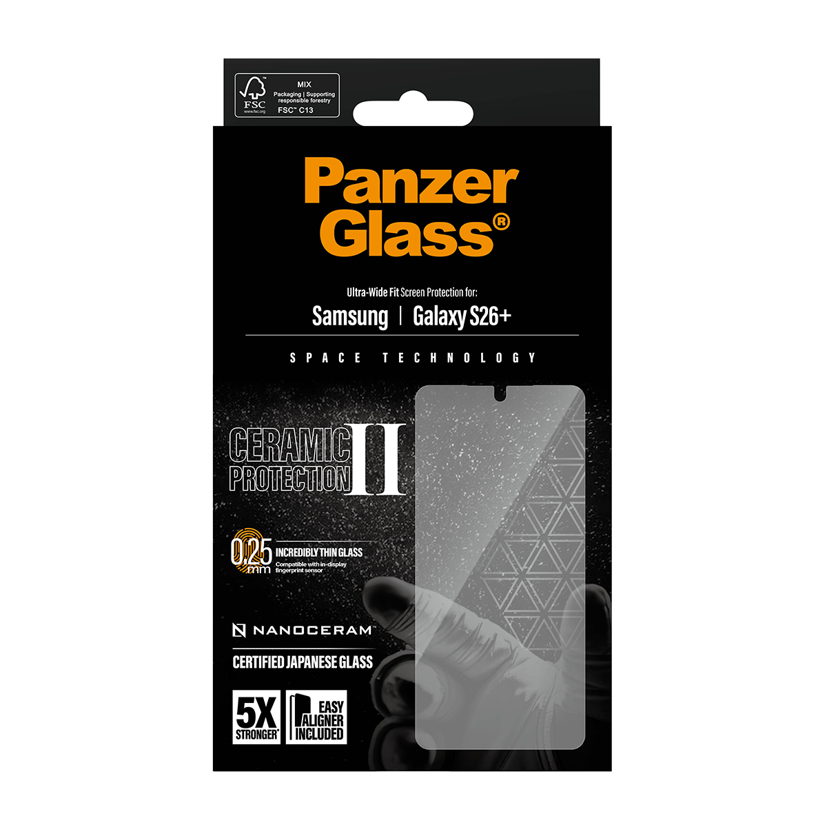 PanzerGlass ® Ceramic Screen Protector Samsung Galaxy S26+ | Ultra-Wide Fit w. EasyAligner Doorzichtige schermbeschermer 1 stuk(s) - Afbeelding 4