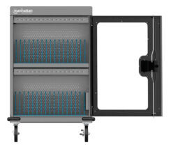 Manhattan USB-C laadtrolley (laadkast) voor 32 apparaten (iPad tot 13", MacBook Air tot 15", Chromebook tot 15,6"), ook voor tablets en smartphones, vakken 404×27,6×283 mm, laadkabels niet inbegrepen (USB-C-kabel 354868 aanbevolen), afsluitbaar - Afbeelding 5