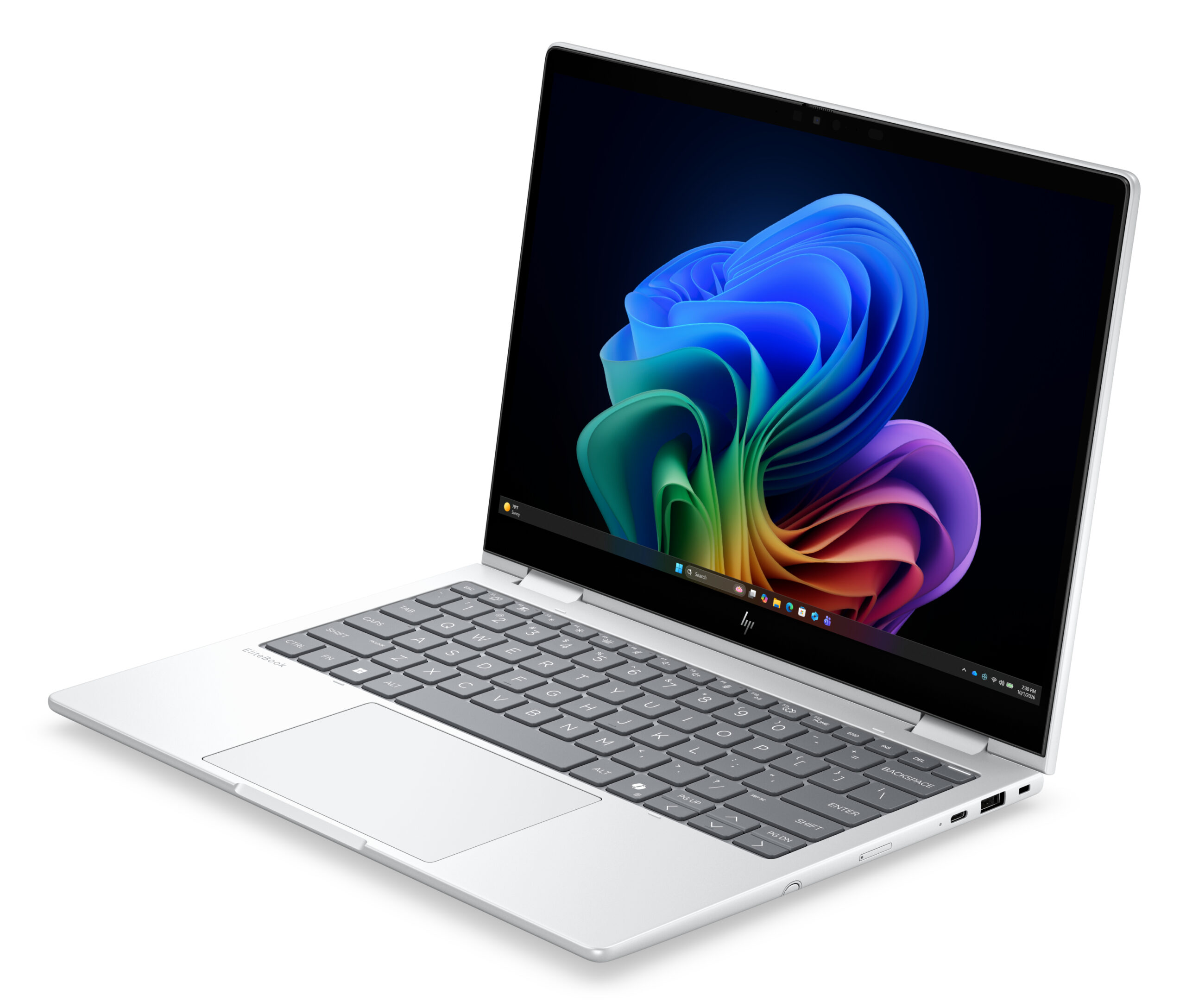 HP EliteBook 8 Flip G2i Next Gen AI Copilot+ PC Intel Core Ultra 7 355 Laptop 33,8 cm (13.3") Touchscreen WUXGA 32 GB LPDDR5x-SDRAM 512 GB SSD Wi-Fi 7 (802.11be) Windows 11 Pro Zilver - Afbeelding 4