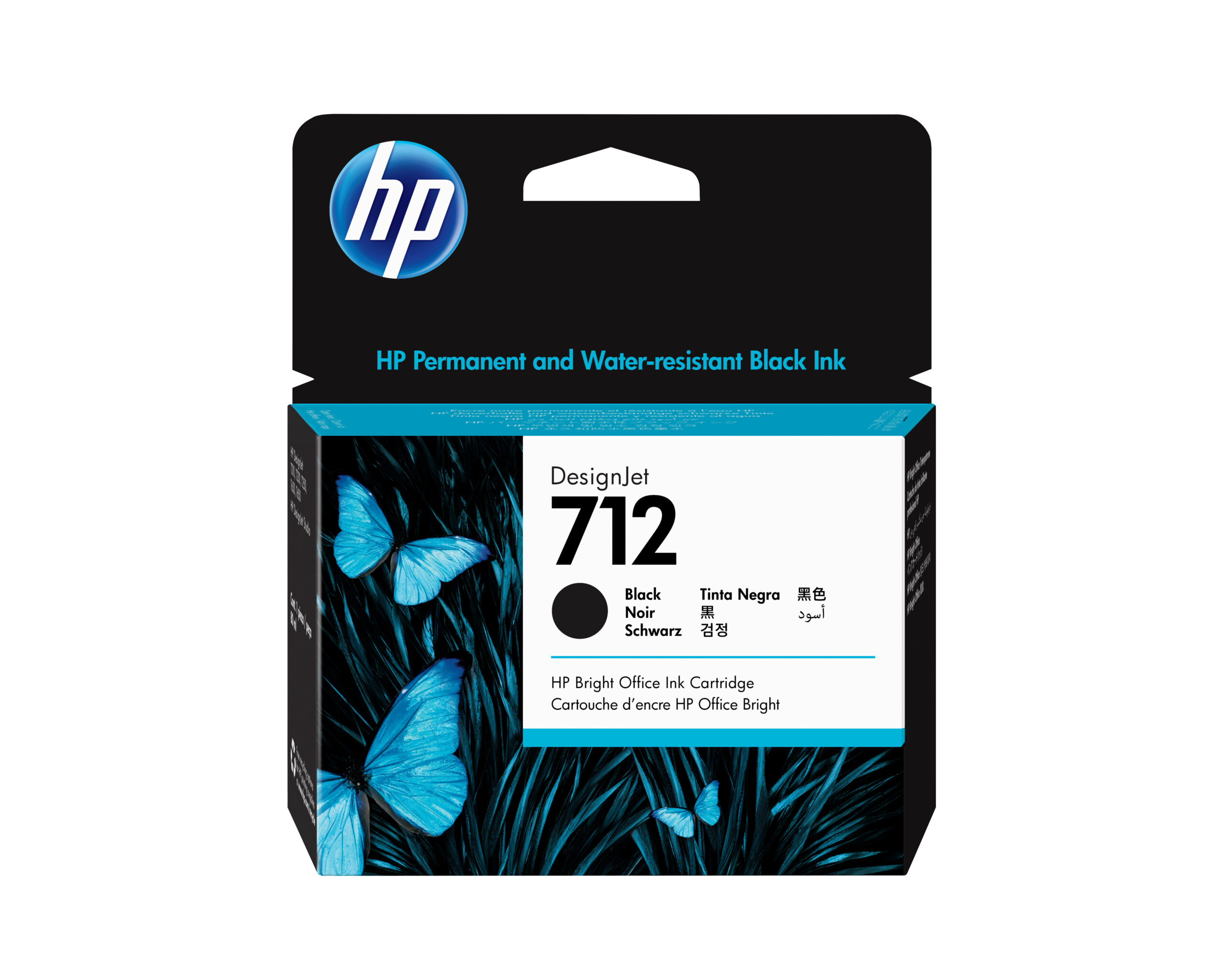 HP 712 80 ml inktcartridge voor DesignJet, zwart - Afbeelding 2