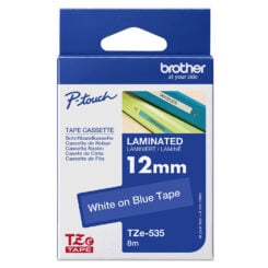 Brother TZE-535 labelprinter-tape Wit op blauw - Afbeelding 5