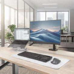 ACT Laptopstandaard 360° draaibaar, met ventilator, traploos in hoogte verstelbaar - Afbeelding 5