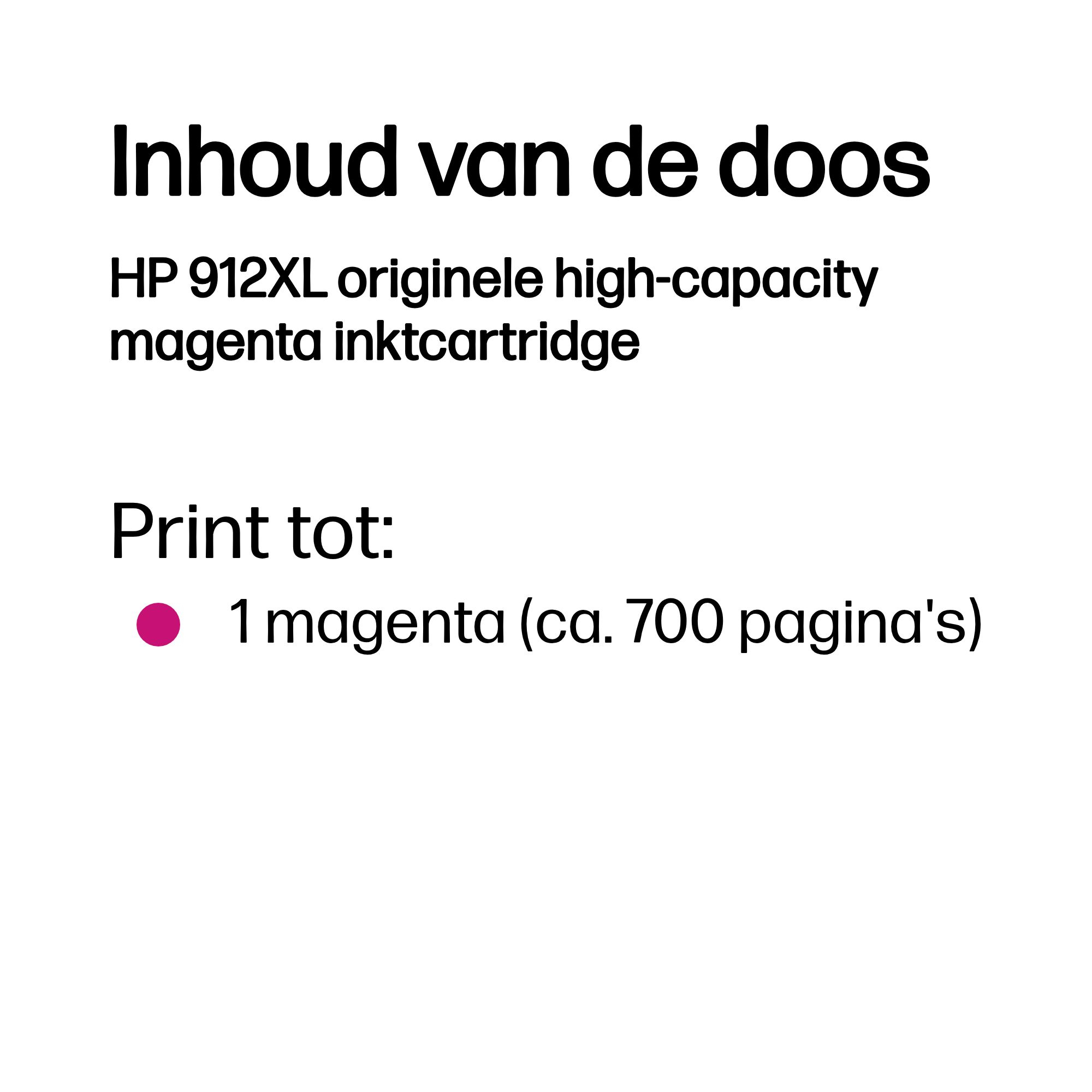 HP 912XL originele high-capacity magenta inktcartridge - Afbeelding 4