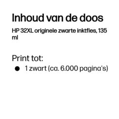 HP 32XL originele zwarte inktfles, 135 ml - Afbeelding 3