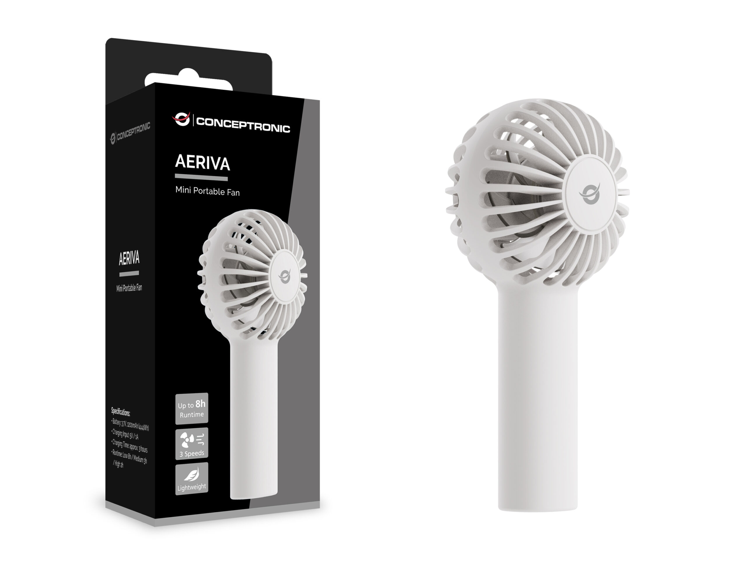 Conceptronic AERIVA01W handventilator (met waterspray) Wit - Afbeelding 4