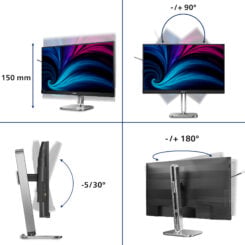 Philips 4000 series 27B2N4500/00 computer monitor 68,6 cm (27") 2560 x 1440 Pixels Quad HD LCD Grijs - Afbeelding 6