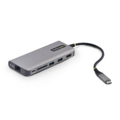 StarTech.com USB-C naar HDMI Multiport Adapter, 140W PD Charging, 4K60Hz, 3 Port USB 10Gbps Hub, SD Kaartslot, 2.5GbE, Mini Dock voor MacBook / Dell / / HP