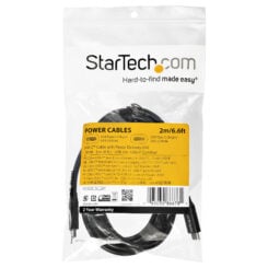 StarTech.com 2m USB-C Laadkabel, Fast Charge & Sync Type C Kabel, 100W (5A) PD, USB 2.0, USB-IF Gecertificeerd - Zwarte USB Oplaadkabel - Afbeelding 6