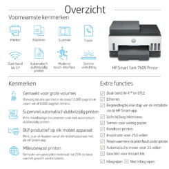 HP Smart Tank 7605 Draadloos All-in-One Kleur Printer, Dubbelzijdig printen; Kopieerapparaat, Scanner - Afbeelding 5