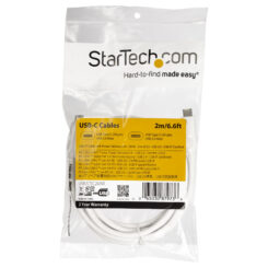 StarTech.com 2m USB-C Laadkabel, Fast Charge & Sync Type C Kabel, 100W (5A) PD, USB 2.0, USB-IF Gecertificeerd - Witte USB Oplaadkabel - Afbeelding 6