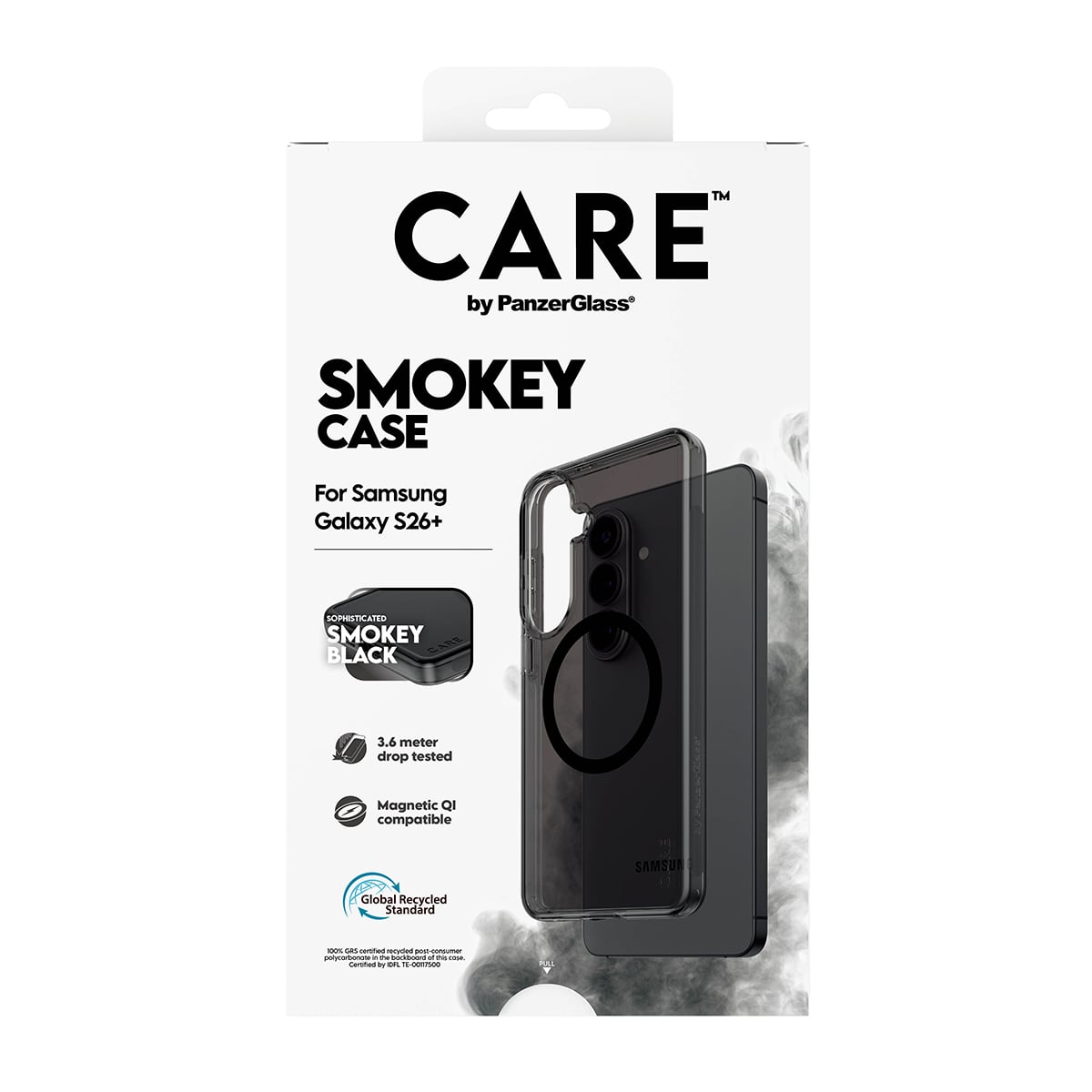 PanzerGlass CARE™ by ® Smokey Case w. Black Qi Samsung Galaxy S26+ mobiele telefoon behuizingen Hoes Zwart - Afbeelding 4