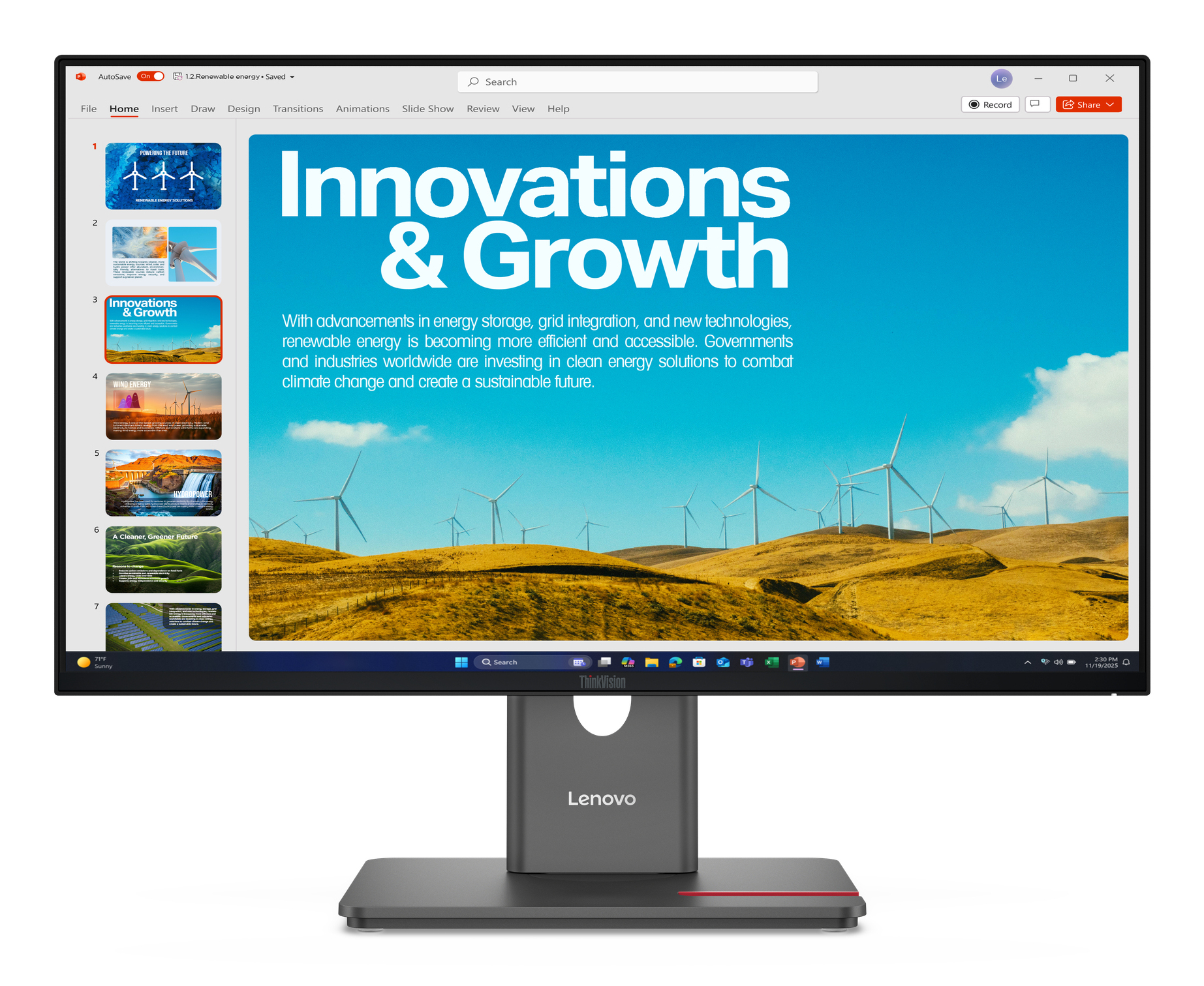 Lenovo ThinkVision P24QD-40 Monitor - Afbeelding 2