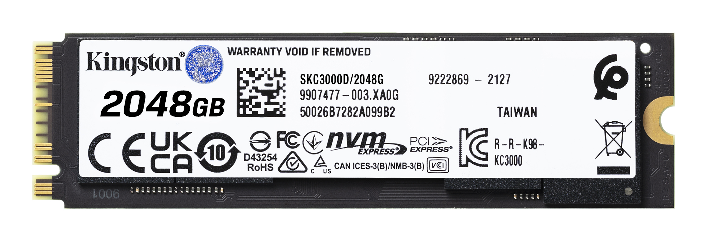 Kingston Technology 2048G KC3000 M.2 2280 NVMe SSD - Afbeelding 3