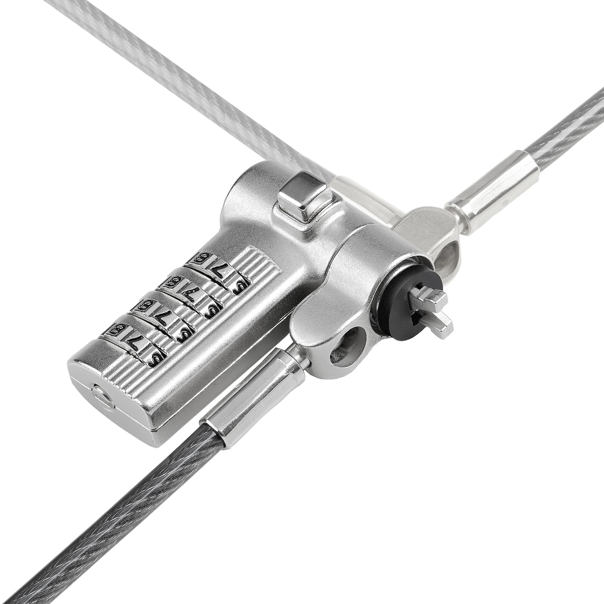 StarTech.com 2m Universeel Laptop Kabelslot, Anti-diefstal Kabelslot, Security Kabel voor Notebook Compatibel met Noble Wedge®/Nano/K-Slot, Laptop Cijferslot/Combinatieslot, Snijbestendig, Stalen Beveiligingskabel voor Laptop - Afbeelding 4