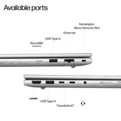 HP EliteBook 6 G1i 14 AI PC Intel Core Ultra 5 235U Laptop 35,6 cm (14") WUXGA 16 GB DDR5-SDRAM 512 GB SSD Wi-Fi 6E (802.11ax) Windows 11 Pro Zilver - Afbeelding 6