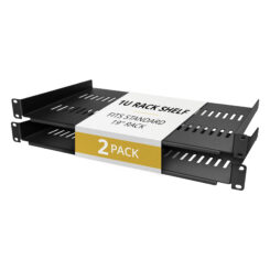 StarTech.com 2-Pack 1U Server Rack Schap, Geventileerde Vrijdragende Plank voor 19" Netwerk Rack of Kast, Rackmonteerbaar, Heavy Duty, 25cm Diep, Tot 20kg per stuk