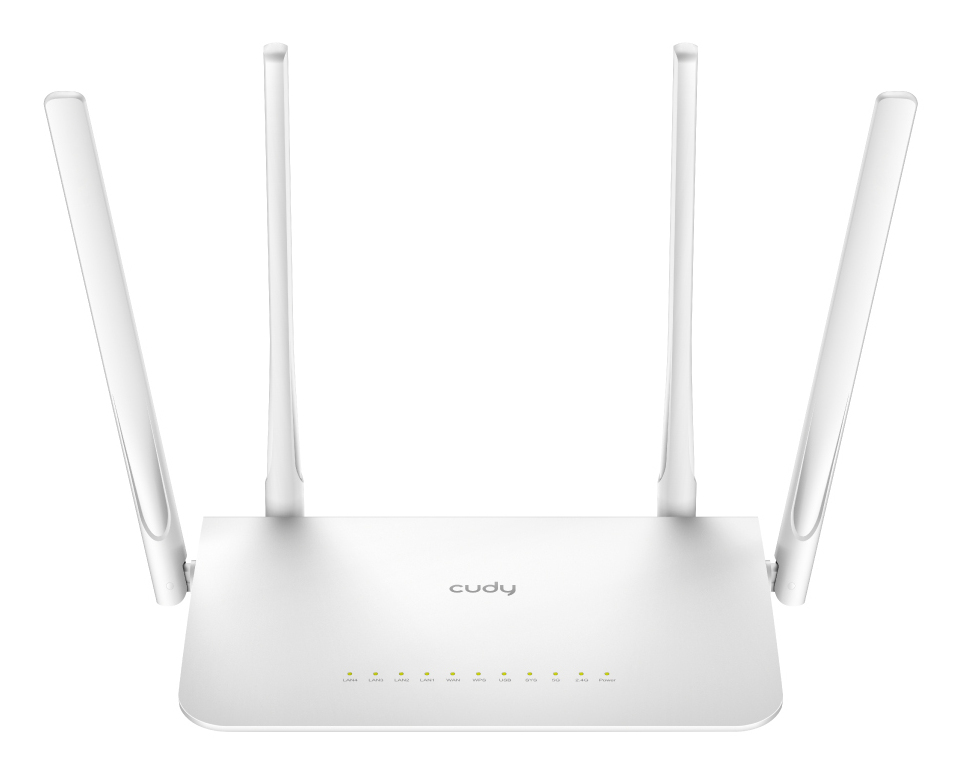 Cudy WR1300 draadloze router Gigabit Ethernet Dual-band (2.4 GHz / 5 GHz) Wit