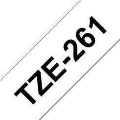 Brother TZE-261 labelprinter-tape Zwart op wit TZ - Afbeelding 2