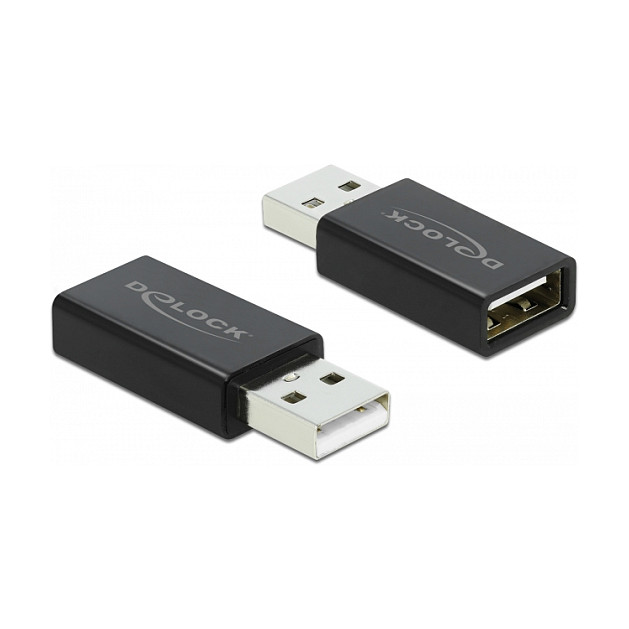 DeLOCK 66529 tussenstuk voor kabels USB 2.0 Type-A Zwart