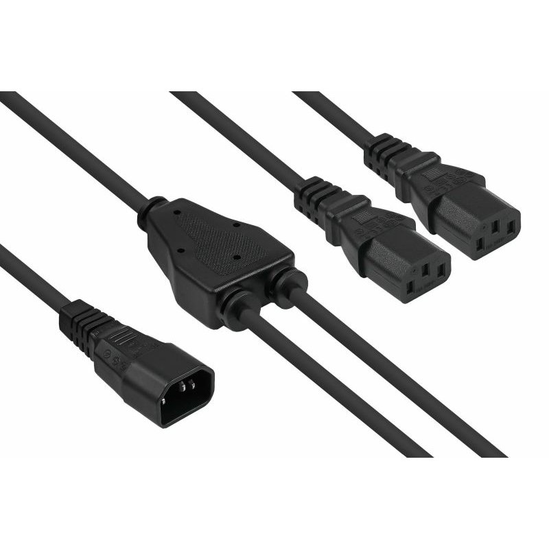 Kabelmeister Kabel / Adapter Zwart 2 m IEC C14 2 x C13 stekker