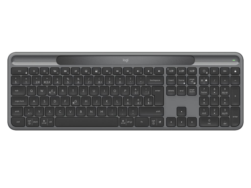 Logitech Signature Slim Solar+ K980 toetsenbord Universeel RF-draadloos + Bluetooth QWERTY UK International Grafiet