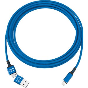 smrter SPEEDY Ladekabel, Type Lightning, 100cm, blue retail