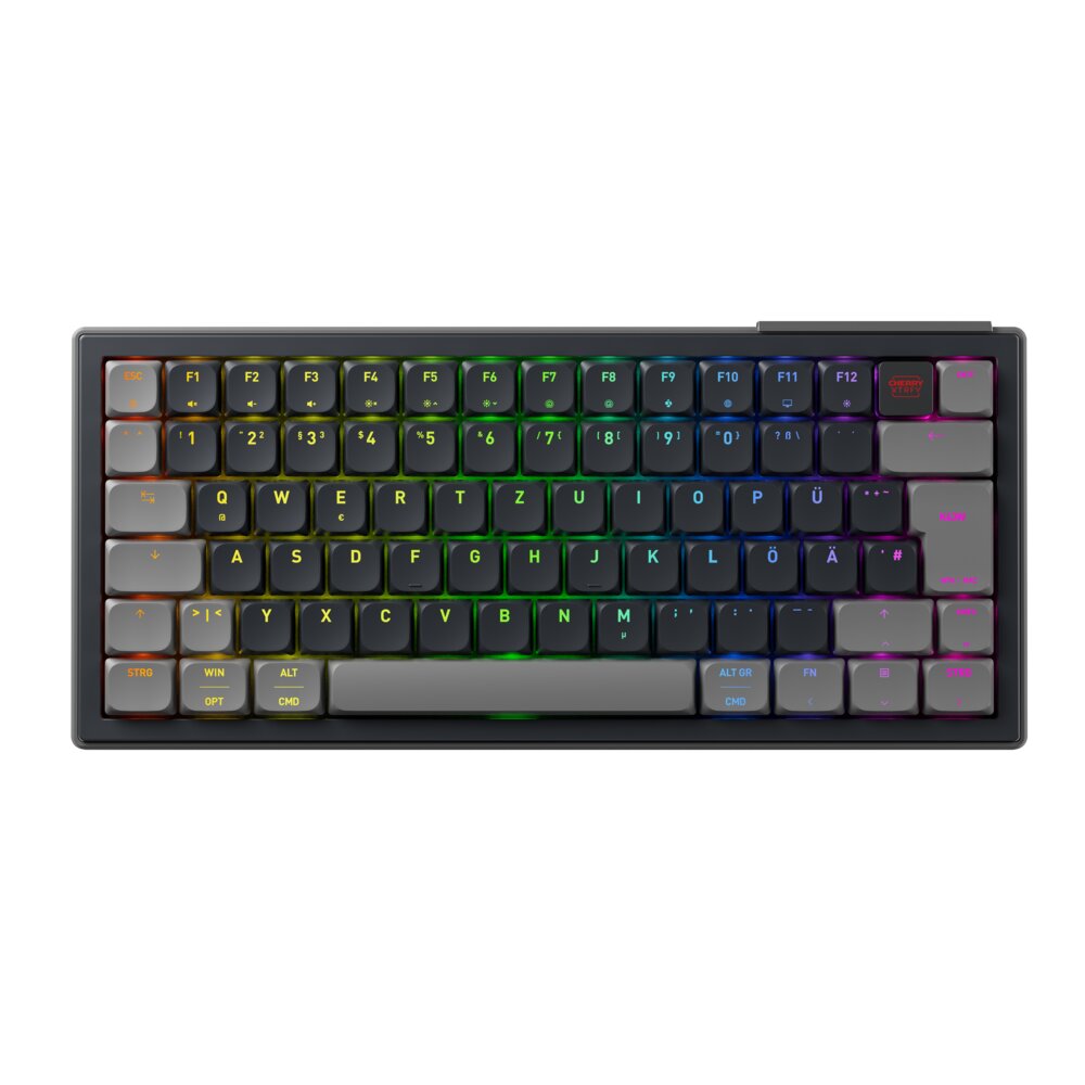 CHERRY XTRFY KW63W PRO COMPACT Wireless keyboard RGB DE zwart