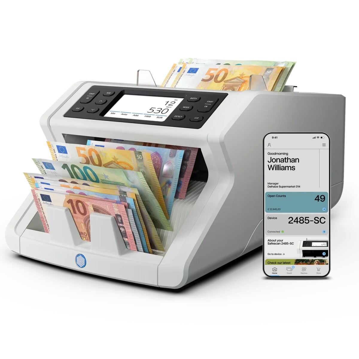 Safescan 2485-SC Banknotenzähler met Falschgelderkennung